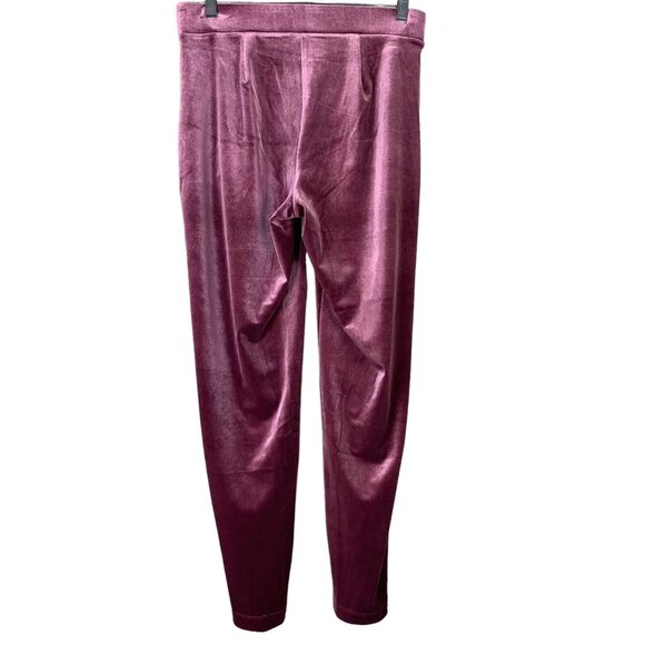 Loft Size XS Pants Velour Pink Purple Pockets Tapered Slim Leg NEW - Picture 2 of 4